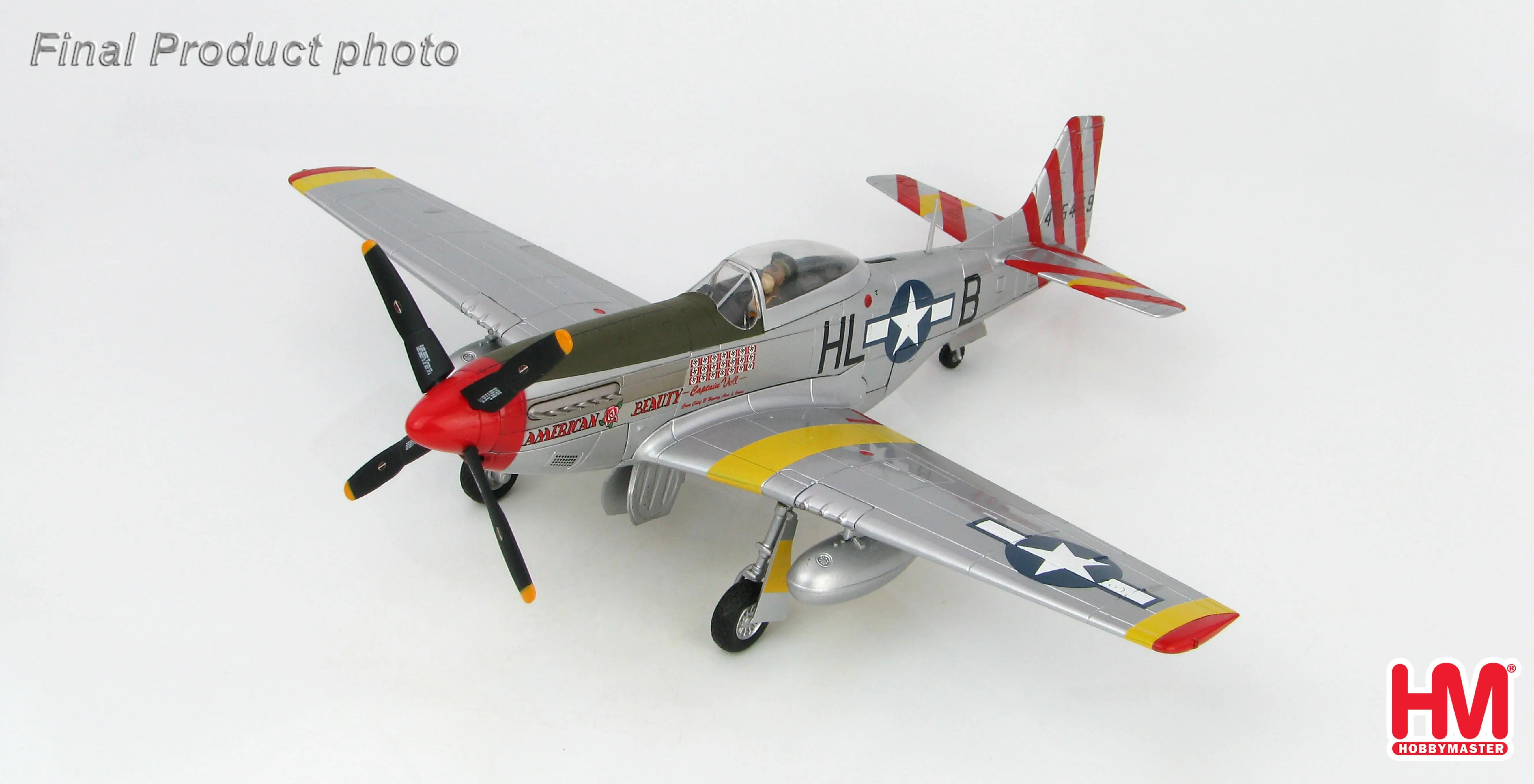 Hobby Master P-51D Mustang American beauty Capt. John Voll 308FS/31FG Сан-Северо AB/Италия конец 1944 1/48 литья под давлением модель самолета
