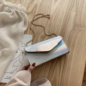 

Laser Bag Chain Small Bags For Women New 2020 Tiktok Creative Color Changing Bag Shoulder Messenger Bag Purses And Handbags