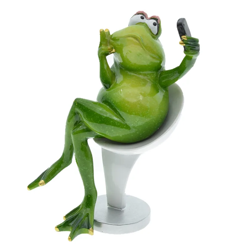 Artificial Animal Resin Bathtub Toilet Frogs Figurines MYBLUE Kawaii Home Room Decorations Accessories Crafts For Ornament Crafts Miniature Figurines Resin Ornaments Lucky Cat Statue Resin Crafts Accessories