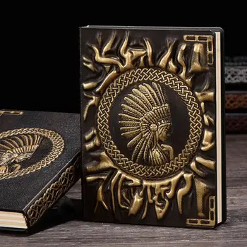 

Indian Girl Embossed A6 Leather Notebook Journal Notepad Travel Diary Planner