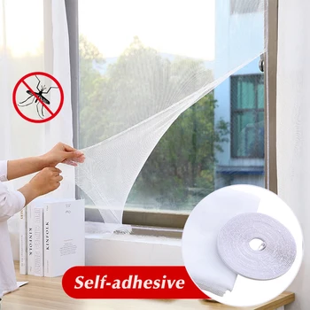 

1/2/5pcs 1.3*1.5M DIY Window Screen Summer Anti-Mosquito Window Mosquito Net Invisible Fiberglass Net With Magic Sticker
