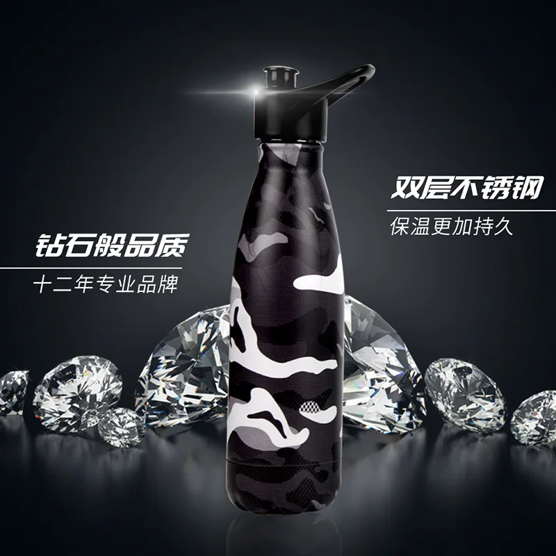 

Stainless Steel Outdoor Sports Marble Insulated Cup Creative Bowling Cola Cup Gift Glass