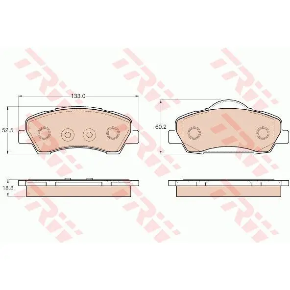Колодки тормозные C4 14-/C-ELYSEE 12-/PEUGEOT 301 12-/308 13- пе