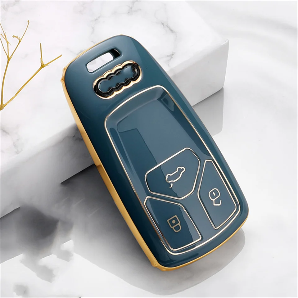 Cover custodia chiave auto per Audi a1 a3 8v a4 b9 a5 a6 c7 q3 q5 q7 tt - H7982b01af86d4c1b8a006aaca7da601ad