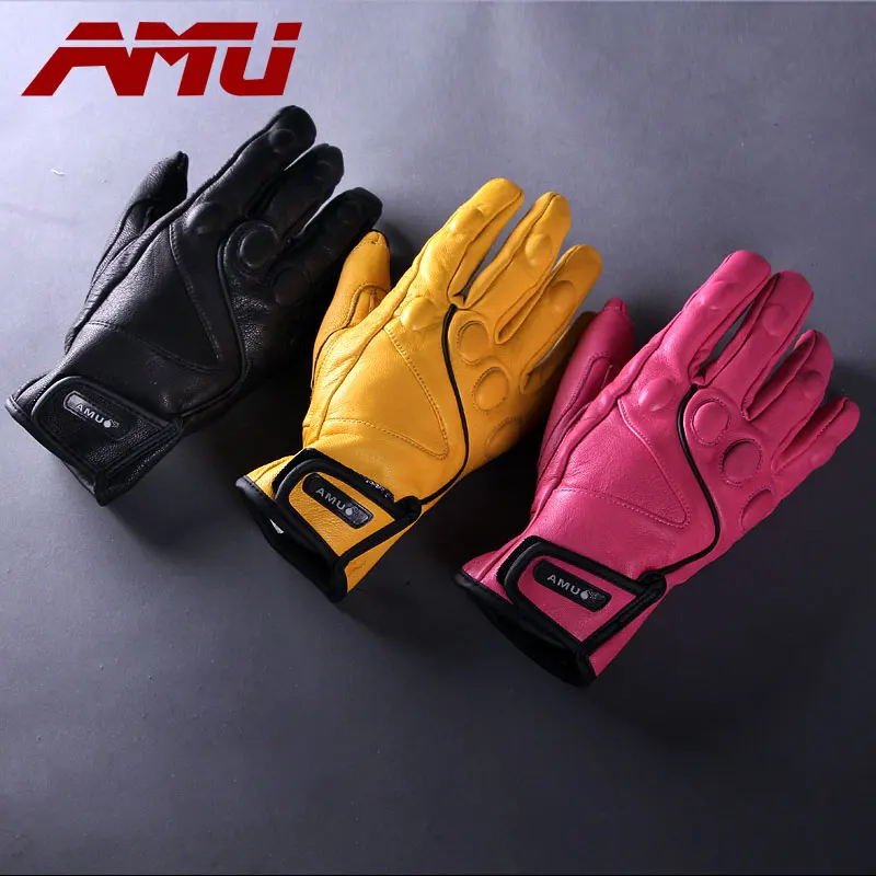 Перчатки для мотоцикла Guantes AMU бейсбольные перчатки из натуральной кожи