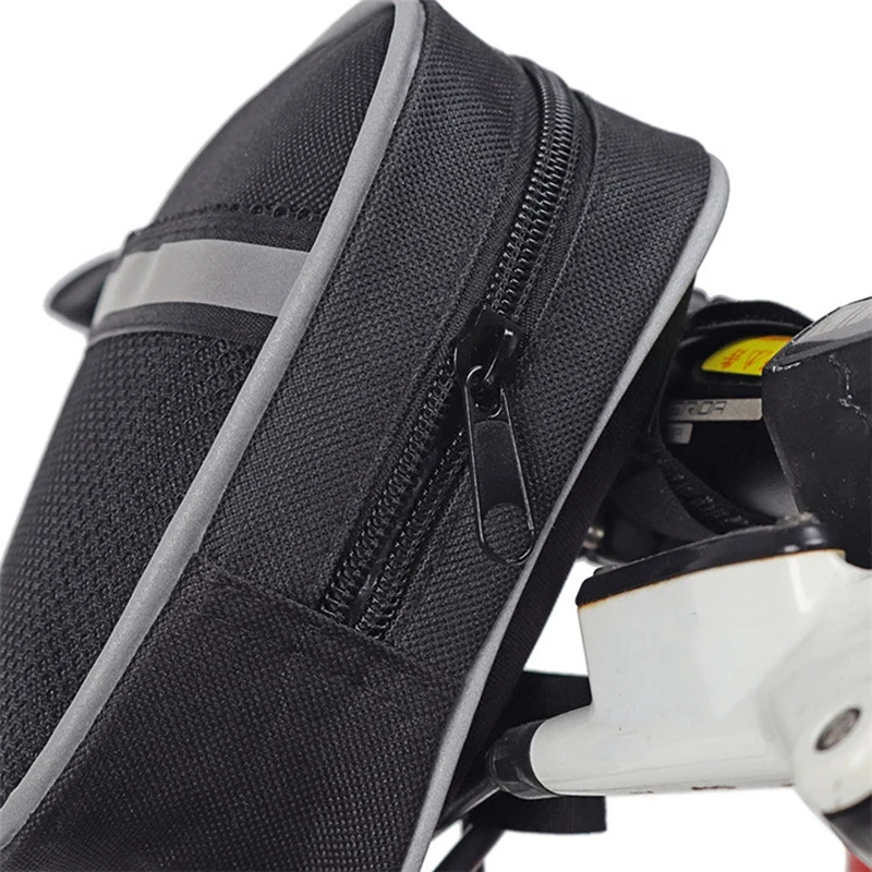 Сумка для хранения скутера Передняя подвесная сумка с серебристой серой светоотражающей полосой корзина для велосипеда руль сумка для Mtb
