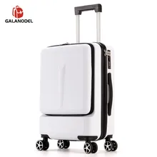 Новая мода, 24 дюйма, передний карман, багаж на колесиках, коробка с паролем, 20' чемодан для посадки, Женская дорожная сумка, багажник