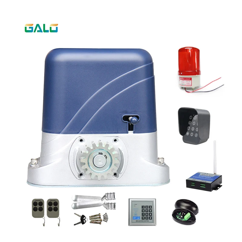 

1400lbs 600kg automatic sliding gate opener motor with remote controls(photocell, lamp, gsm, button optional)