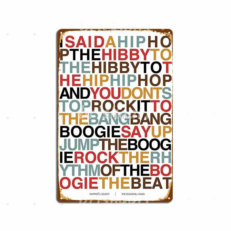 

Настенные металлические плакаты Rapper's Joy Sugarhill Gang, металлические Плакаты для дома и клуба