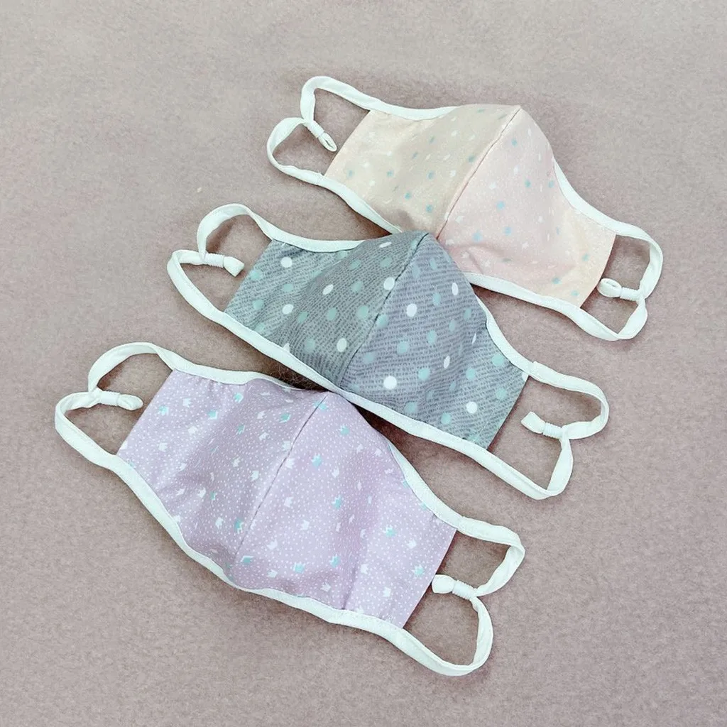 

Adult Men And Women Polka Dot Printed outdoor Anti-Dust Double-layer Mask