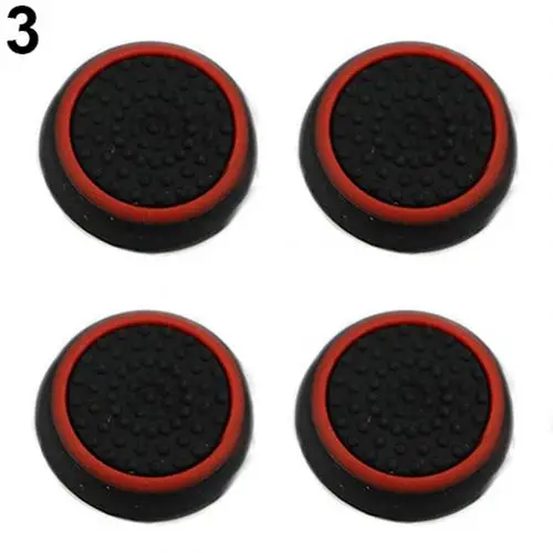 4Pcs Controller Thumb Silicone Stick Grip Cap Cover for PS3 PS4 PS5 XBOX one/360/series x Switch Pro Controllers Game Accessory Red
