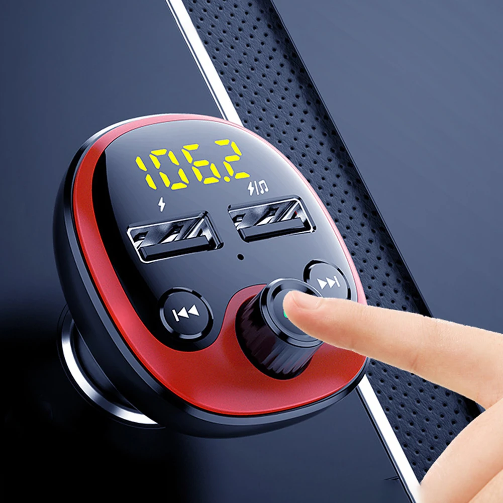 Светодиодный дисплей, громкая связь, автомобильный Bluetooth, fm-передатчик, mp3-плеер, двойное USB зарядное устройство, Беспроводная Громкая связь, динамик, автомобильные аксессуары