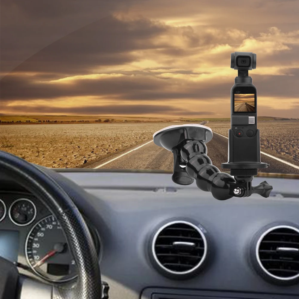 Автомобильный стеклянный держатель на присоске для DJI OSMO Карманный Регулируемый оконный стеклянный кронштейн адаптер настольный держатель аксессуары для камеры