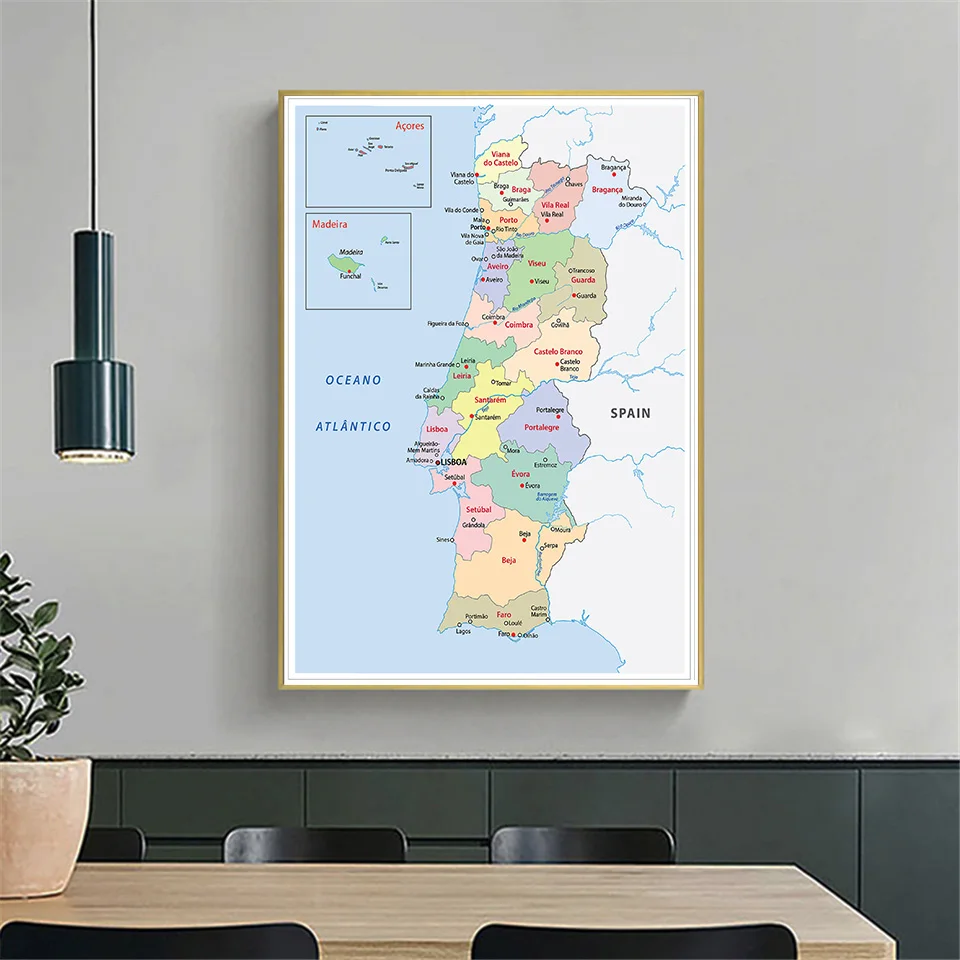 60-90cm-political-map-of-the-portugal-wall-art-poster-canvas-painting-classroom-home-decoration-school-supplies-in-portuguese