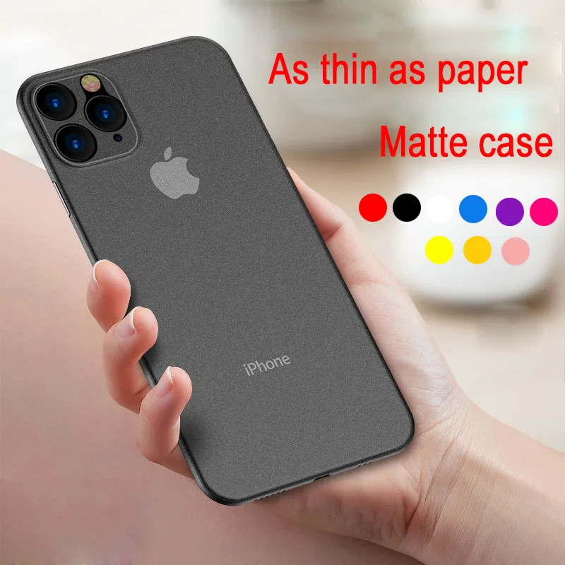 

Ultra-thin Matte Case For iPhone XR X XS MAX Translucent Scrub Phone Cases For iPhone 6 6S 8 7 Plus 11 Pro Max Invisible Covers
