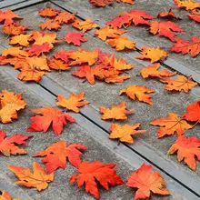 Искусственные растения имитация листьев моделирование кленовый лист украшения Искусство Свадьба яркий дом