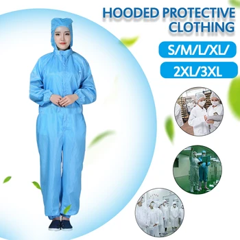 

Hood Cleanroom Garments Clean food Dust-proof Paint Work Clothing Anti-static Coveralls Clean Clothes Unisex Protective overalls