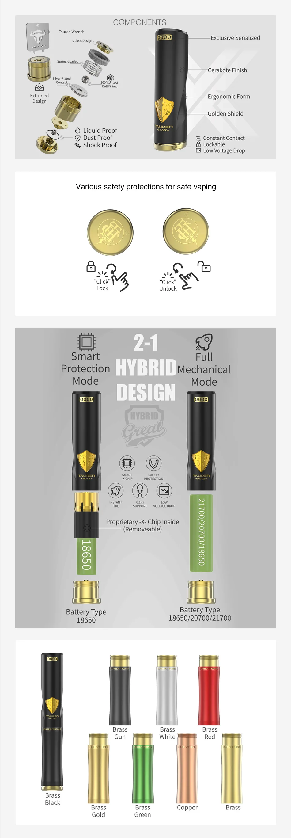 THC Tauren Hybrid Max Smart Mech Mod