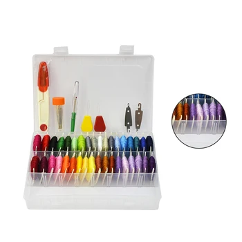 

New 96 Colors Handmade DIY Cross-stitch Cotton Line with Winding Plate Colourful Embroidery Thread Manual Embroidery Tool Set