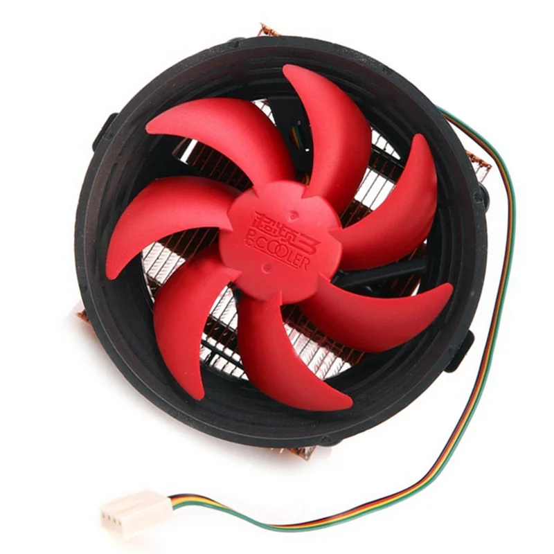 4 pin PWM 100mm Вентилятор охлаждения Медь покрытие Процессор кулер Высота каблука 10 см
