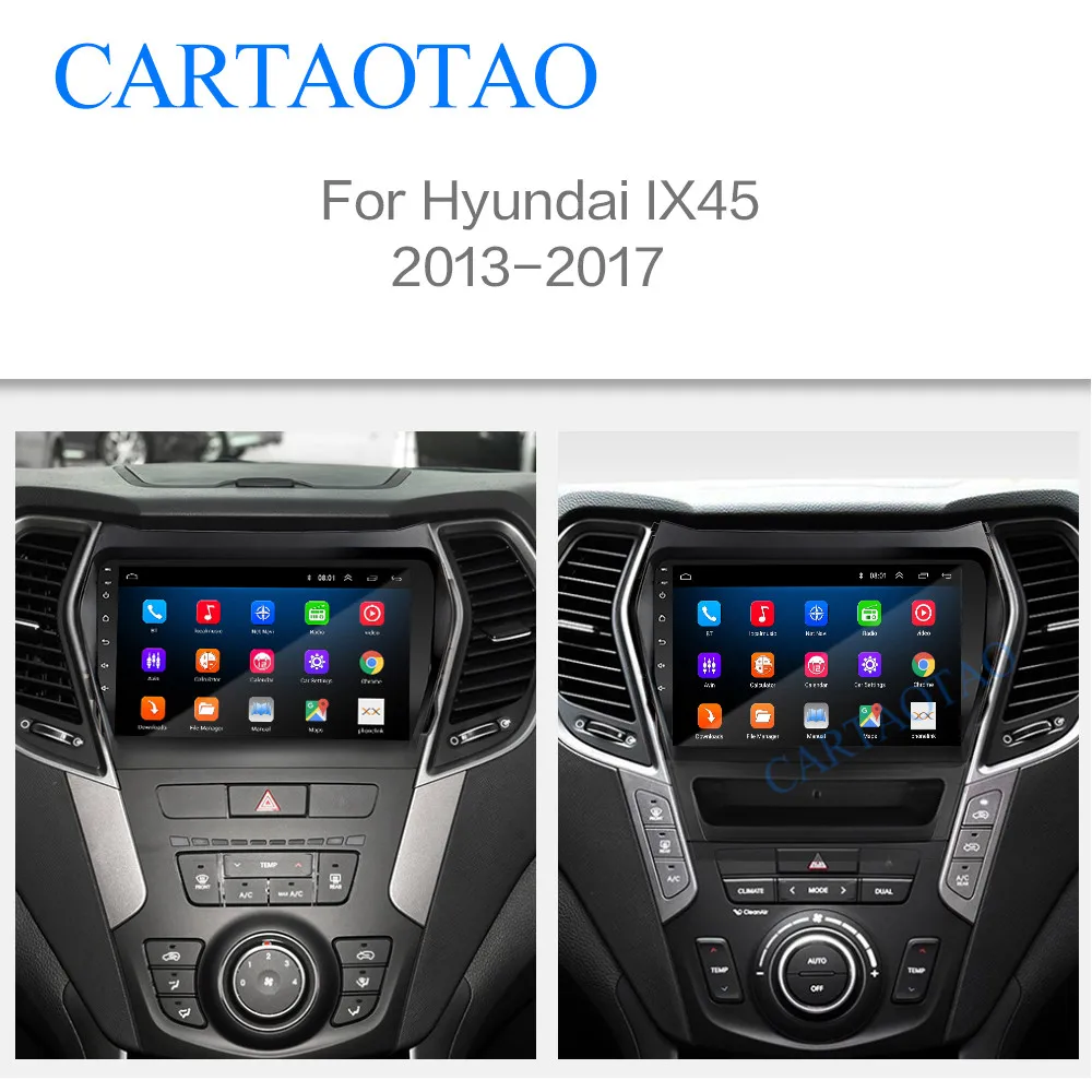 Best Android 8.1 GO RAM 2G+ROM 32G Car radio Player GPS Navigation Multimedia For Hyundai IX45 2013-2017 2 din gps Hyundai Santa Fe 1