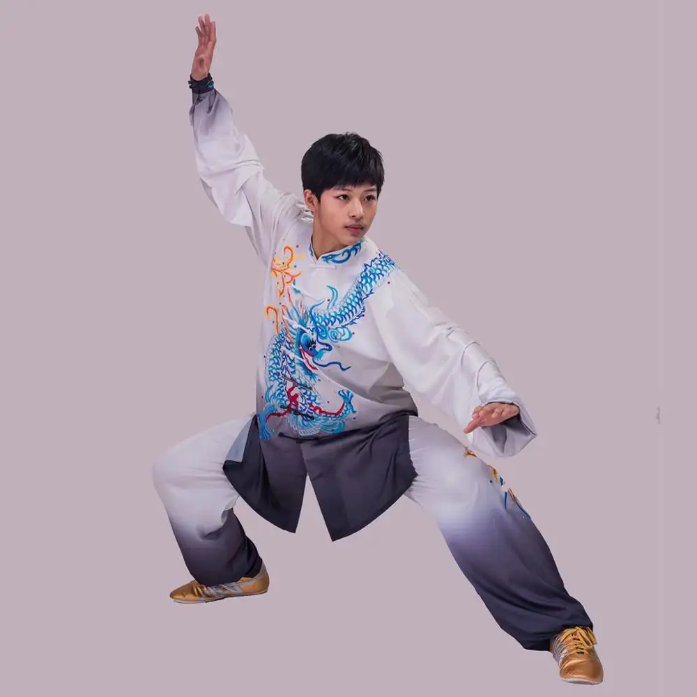 Wushu taichi одежда тайцзи changquan Униформа боевых искусств соревнование вышитая kungfu