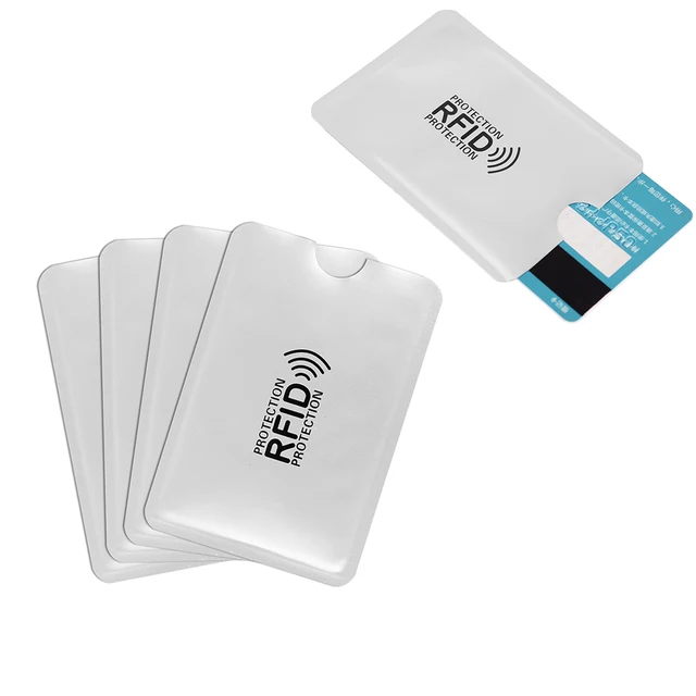 $8.74 100 Pcs RFID NFC Karte Anti Degauss Hülse Bank Karte Kreditkarte Schützen Anti- scan Karte Hülse Anti-magnetische Aluminium