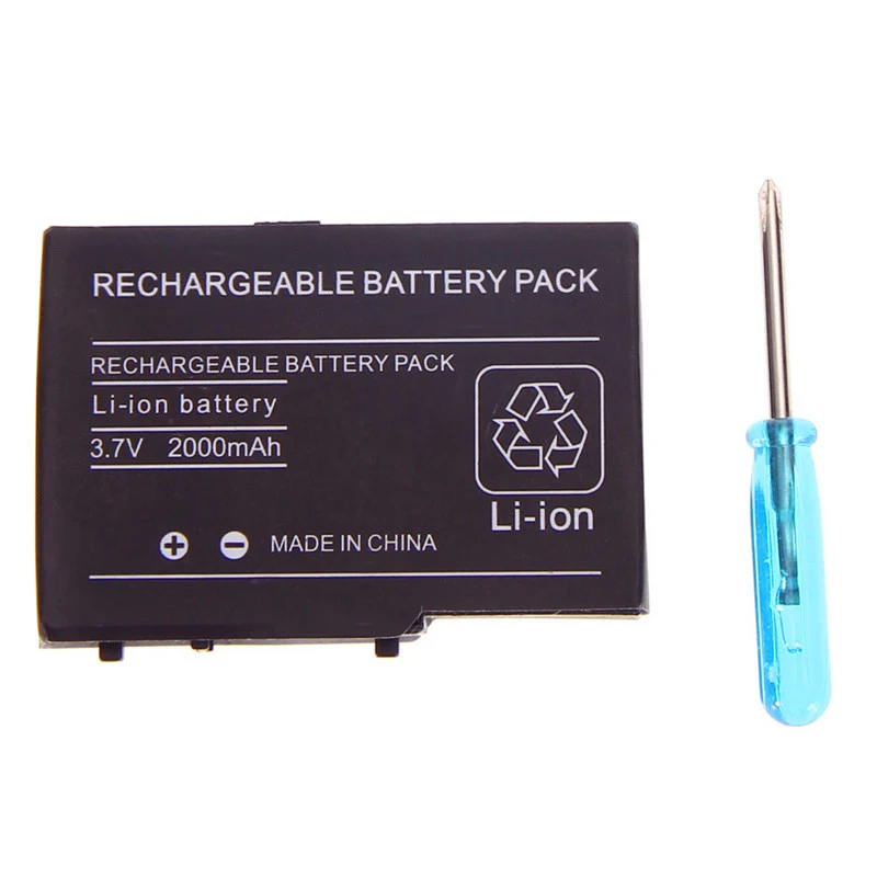 

1pc/2pcs 2000mAh 3.7V Rechargeable Lithium-ion Battery Pack For Nintendo DS Lite NDSL Replacement Battery With Mini Screwdriver