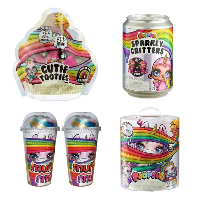 

New decompression toy squeezing music unicorn jar sparkle splitter Poopsie Slime unicorne soft relief stress squishies squeeze