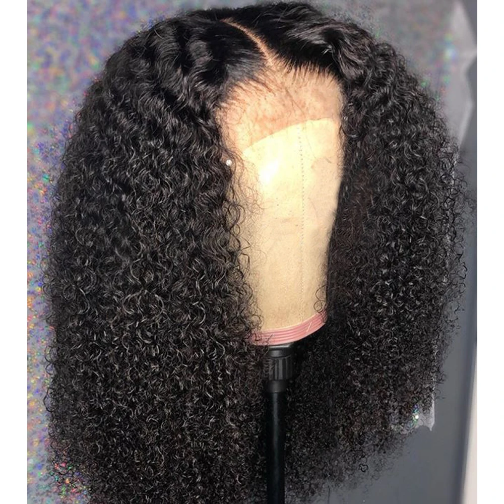 

Glueless Full Lace Wigs Kinky Curly Hair 250% Density Full Lace Human Hair Pre Plucked Lace Wig Bleached Knots Long Wigs