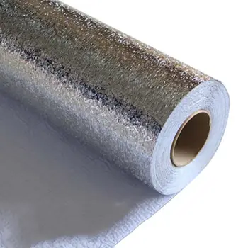 

New 2020 Aluminum Foil Wall Papers Kitchen Oil Stickers Waterproof Moisture Self-Adhesive Kitchen Cabinet Pad Paper Wallpaper