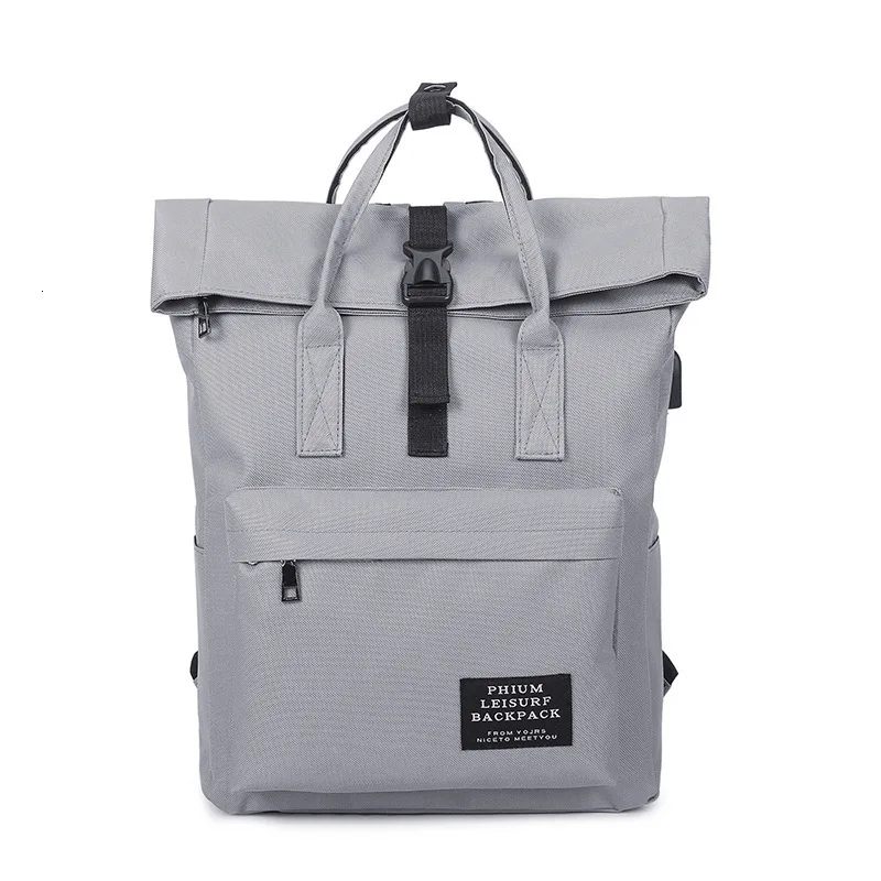 TTOU Fashion Backpack Women Leisure Back Pack Korean Ladies Knapsack Casual Travel Bags School Girls Classic Bagpack Laptop bag - Цвет: Серый