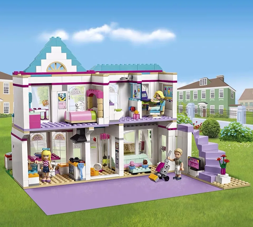 

2019 NEW 10612 Compatible Legingly Friends Girl Hotel Model Building Blocks 622 Piece Bricks Girls Birthday Gift Children Toys