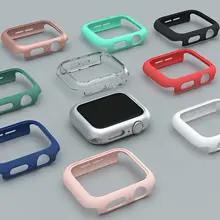 Matte Case for Apple Watch 45mm 41mm 38mm 42mm 40mm 44mm, Hard PC Bumper Protective Cover Frame for iWatch SE 7 6 5 4 3 2 1
