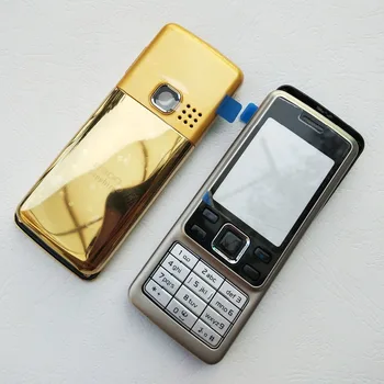 

ZUGZUC New Metal Full Housing For Nokia 6300 Full Complete Mobile Phone Housing Cover Case+English / Russian Keypad
