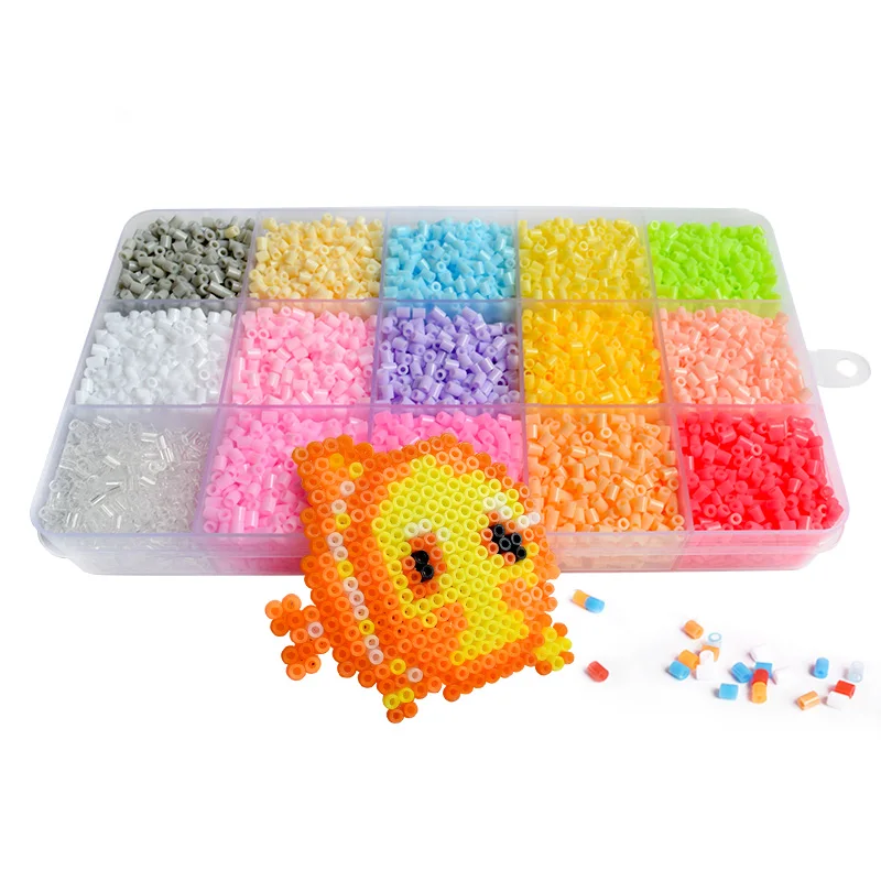 15Grids 2.6mm Hama Beads Candy Plate Box Kid Hama Fuse Bead Set Diy3D Puzzles educational toys Handmade Gift children