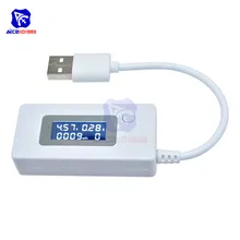 Diymore LCD الرقمية مايكرو USB شاحن بطارية السعة الجهد الحالي فاحص متر كاشف للهواتف الذكية المحمول قوة البنك(China)