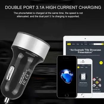 

1pc Multi-function USB Car Charger Dual USB QC 3.0 Adapter Cigarette Lighter LED Voltmeter For Xiaomi Samsung IPhone 11 Pro Max