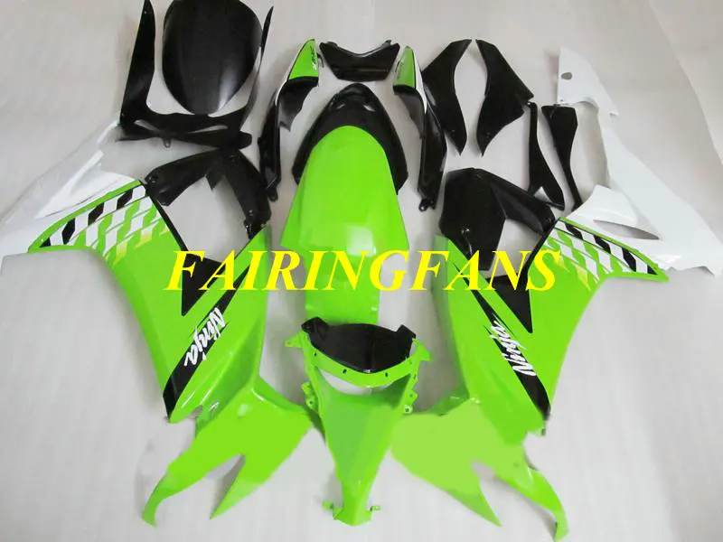 Комплект обтекателей для мотоцикла KAWASAKI Ninja ZX10R 08 09 10 ZX 10R 2008 2009 2010 зелено черные
