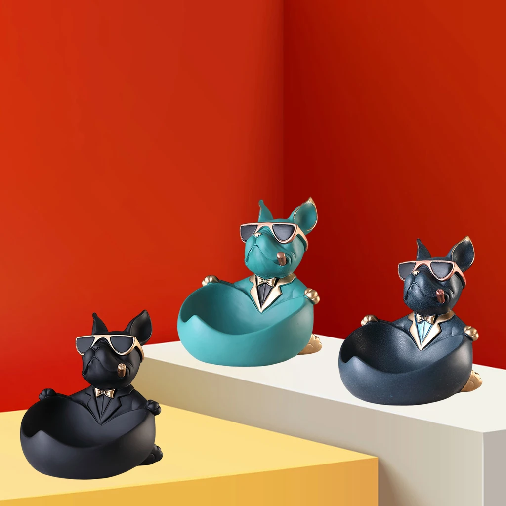 3D Bulldog Figurine Dog Statue Home Desk Storage Box Decoration Ornamental Crafts Art Sculpture Figurines Decor Gift | Дом и сад