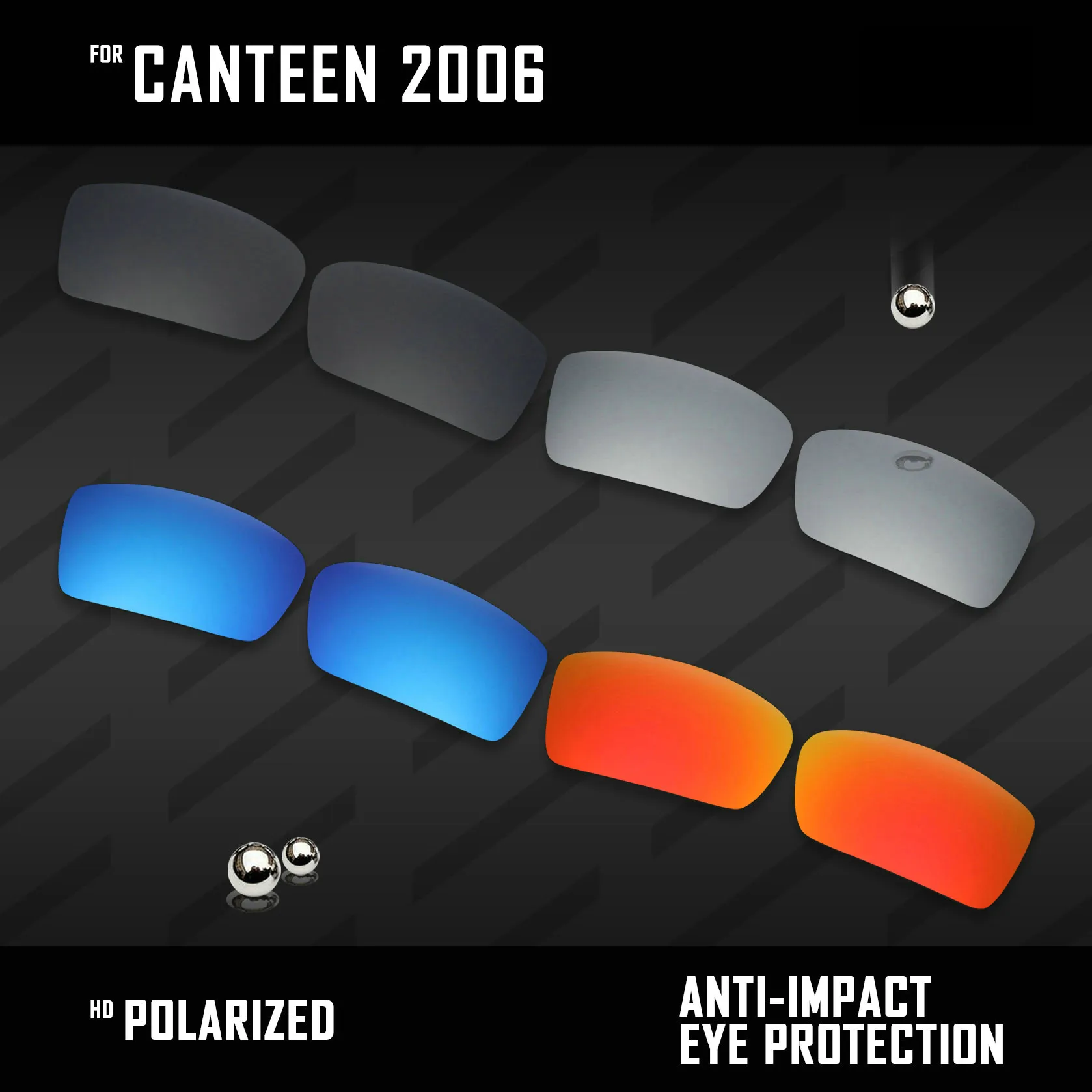 

Очки солнцезащитные поляризационные для Oakley Canteen 2006, 4 пары
