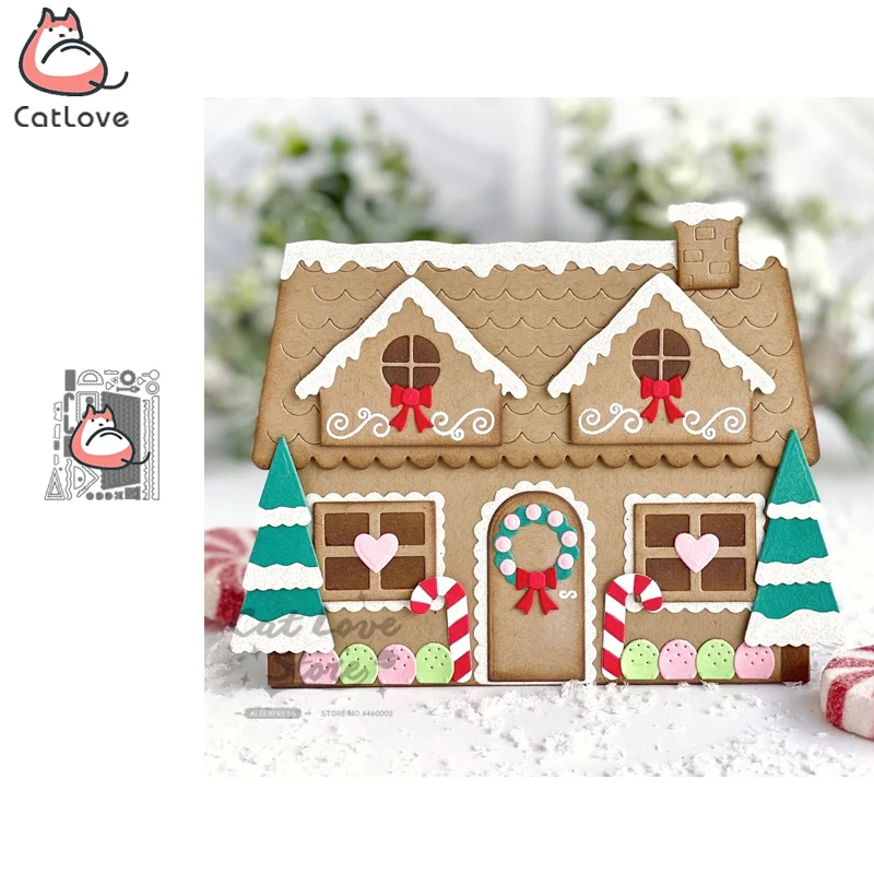CHRISTMAS HOUSE die cuts scrapbook cards