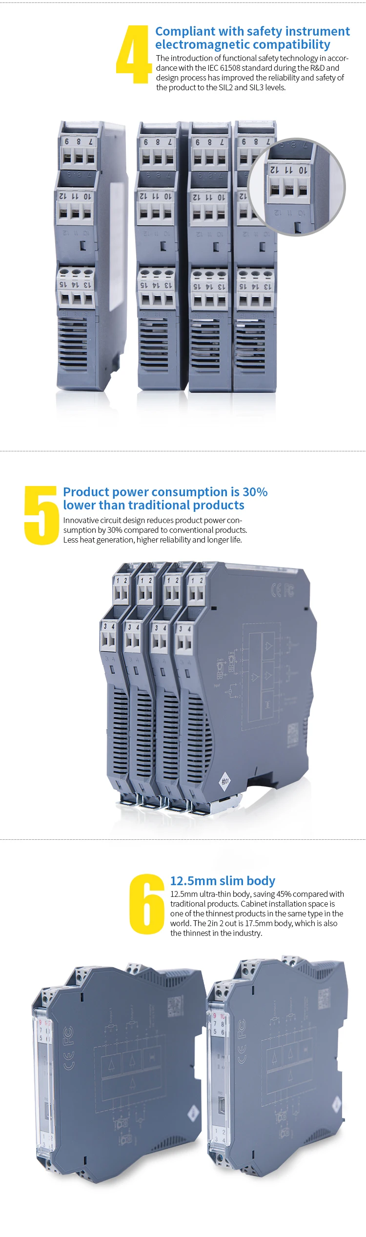 4-20mA 0-10v 1-5v multi-channel signal isolator