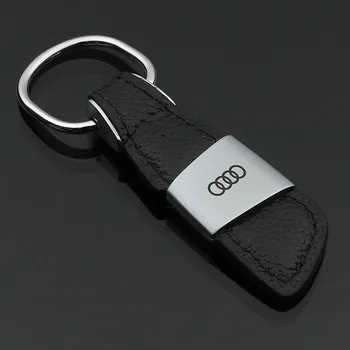 

1pcs leather Car Keychain Accessories key chain keyring For Audi a3 a4 a5 a6 a7 a8 Q3 Q4 Q5 Q6 Q7 b8 b6 Car Styling