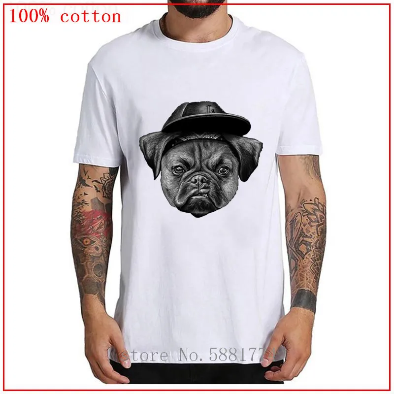 Pug-Cube Men T shirt Summer cotton color Personalized cozy and Breathable diversified High Quality Custom Most popular | Мужская одежда