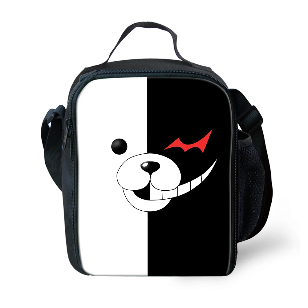 Аниме Danganronpa Кроссбоди сумка для ланча для мальчиков, Детская сумка-мессенджер, Термосумка для еды и пикника, Студенческая изолированная сумка на плечо monokuma