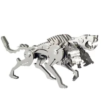 Puzzle 3D en métal pour enfants, modèle de chien à trois têtes, modèle de Warcraft assemblé en acier, jouets détachables, cadeaux
