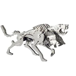 3d metal animal estilo quebra cabeça inferno três cabeça cão modelo de aço warcraft montado jigsaw destacável brinquedos presentes para crianças
