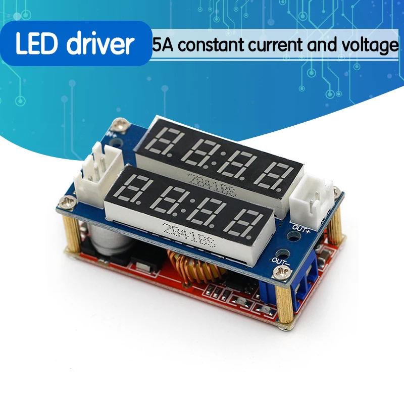 Понижающий зарядный Модуль 5A с регулируемой мощностью CC/CV светодиодный драйвер