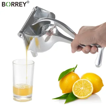 

BORREY Stainless Steel Hand Squeeze Fruit Juice Manual Juice Machine Orange Lemon Smoothie Citrus Juicer Press Fruit Machine